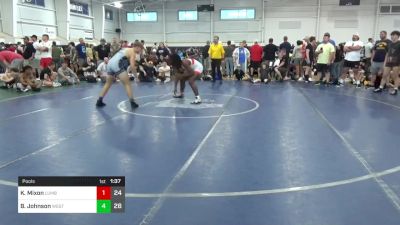 160 lbs Pools - Keith Mixon, Lumberyard (NY) vs Braxton Johnson, West Virginia Wild