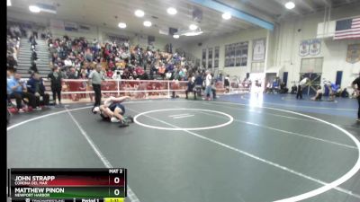 132 lbs Quarterfinal - John Strapp, Corona Del Mar vs Matthew Pinon, Newport Harbor