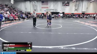 155 lbs Quarterfinal - Kaitlin Brock, La Grande vs Kylie Holden, Heppner