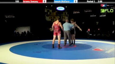 195 lbs finals Jeramy Sweany CA vs. Chance McClure GA