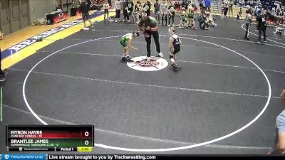 55 lbs Round 1 (6 Team) - Brantlee James, Summerville Takedown Club vs Myron Hayre, Cane Bay Cobras