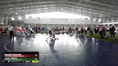 97 lbs Cons. Round 4 - Casey Watts, Mat Demon Wrestling Club vs Gunner Knudsen, Sanderson Wrestling Academy