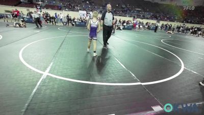 73 lbs Consolation - Victor Clark, Lions Wrestling Academy vs Leo Farmen, Chickasha Youth Wrestling