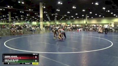 138 lbs Round 3 (16 Team) - Jaden Adams, NFWA Oakleaf Knights vs Nikolas Blake, Alpha Wrestling