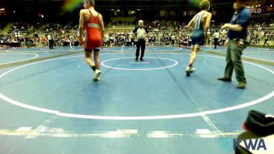 132 lbs Consi Of 8 #2 - Zander Stephens, Newkirk Takedown Cub vs Tommy Calico, Morris Wrestling Association