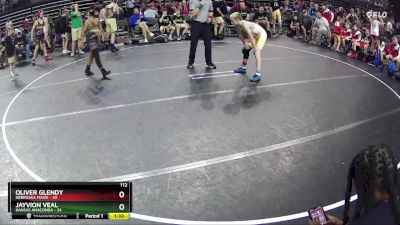 112 lbs Round 5 (6 Team) - Jayvion Veal, Kansas Anaconda vs Oliver Glendy, Nebraska Maize