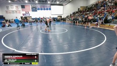 132 lbs Champ. Round 2 - Andrew Gonzales, Cheyenne Central vs Jay Trujillo, Natrona County