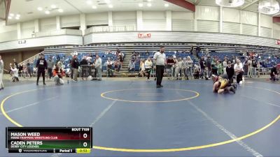 105 lbs Quarterfinal - Mason Weed, Maine Trappers Wrestling Club vs Caden Peters, Derby City Legends