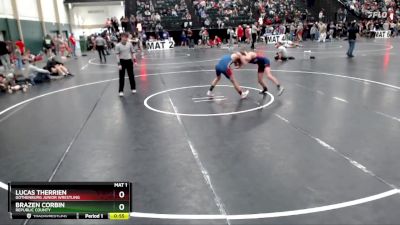 113 lbs Cons. Round 2 - Lucas Therrien, Gothenburg Junior Wrestling vs Brazen Corbin, Republic County