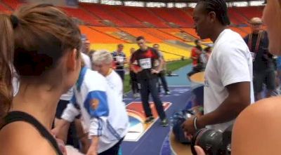 Yohan Blake delivers prize to fallen soldier