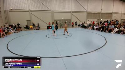 100 lbs Placement Matches (8 Team) - Jaidyn Alvarado, Kansas vs Cheyenne Frank, Michigan