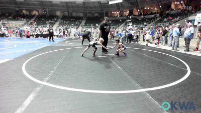 49 lbs Consi Of 8 #1 - Xander Tripp, Checotah Matcats vs Easton Wigington, Blaine County Grapplers