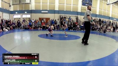 49 lbs Round 1 (10 Team) - Logan Ling, Hobart Wrestling Club vs Kamden Fewell, Kokomo Wildkat Wrestling Club