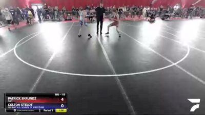 113 lbs Quarterfinal - Patrick Skrundz, BAM vs Colton Steldt, Combat W.C. School Of Wrestling