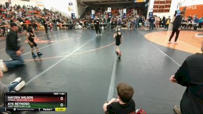 36-40 lbs Cons. Round 2 - Kye Reynoso, Cody Wrestling Club vs Hayzen Wilson, Powell Wrestling Club