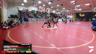 143 lbs Champ. Round 2 - Jasmine Gonzales, Westminster vs Samantha Arce, Mater Dei