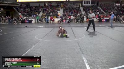 80 lbs Cons. Round 1 - Casen Todd, St. Francis vs Kasch Minckley, OZ Trojan Wrestling Club