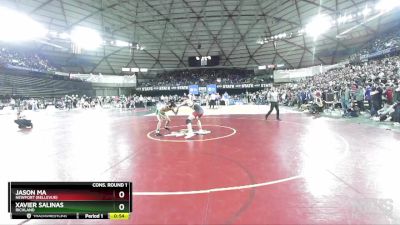 4A 132 lbs Cons. Round 1 - Xavier Salinas, Richland vs Jason Ma, Newport (Bellevue)