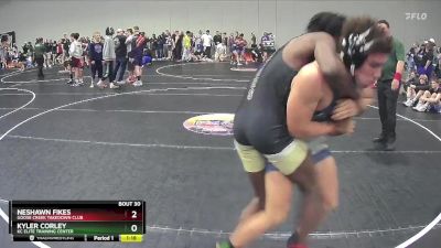 138 lbs Semifinal - Kyler Corley, KC Elite Training Center vs Neshawn Fikes, Goose Creek Takedown Club