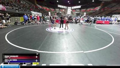 97 lbs Round 2 (8 Team) - Isiah Vasquez, SJWA vs Declan Shea, SAWA