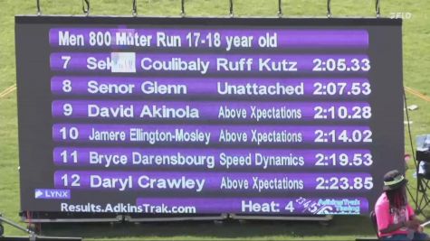 Youth Men's 800m, Prelims 5 - Age 17-18