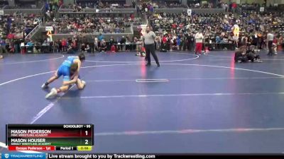 95 lbs Cons. Round 1 - Mason Pederson, MWC Wrestling Academy vs Mason Houser, Sebolt Wrestling Academy