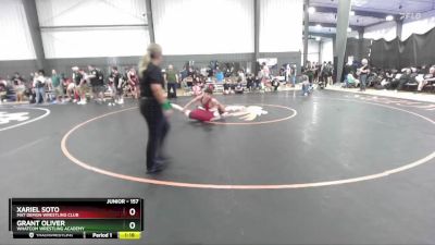 157 lbs Quarterfinal - Xariel Soto, Mat Demon Wrestling Club vs Grant Oliver, Whatcom Wrestling Academy