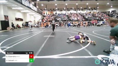 61 lbs 7th Place - Dominic Guerrero, Brushy Wrestling Club vs John Reid Locust, Vian Wrestling Club