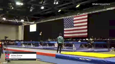 Althea Zinmer - Tumbling, Midwest Training - 2021 USA Gymnastics Championships