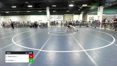 90 lbs Consi Of 16 #1 - Cooper McArthur, GA vs Brian Corbin, WI