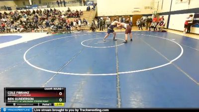 285 lbs Champ. Round 1 - Ben Gunderson, University Of Wisconsin-Stevens Point vs Cole Fibranz, University Of Chicago