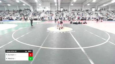 106 lbs Consi Of 64 #2 - Peyton Durham, SC vs Kellen Mesina, FL