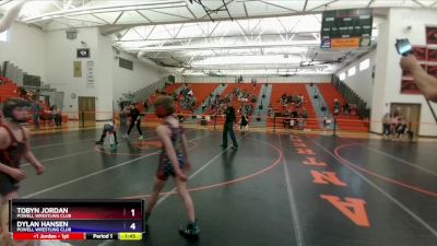 82 lbs Round 2 - Tobyn Jordan, Powell Wrestling Club vs Dylan Hansen, Powell Wrestling Club