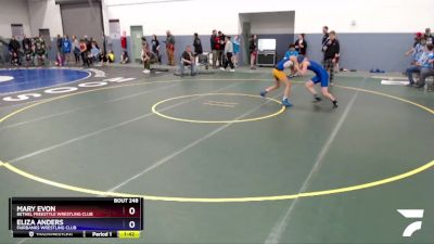 110 lbs Final - Mary Evon, Bethel Freestyle Wrestling Club vs Eliza Anders, Fairbanks Wrestling Club