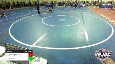 49 lbs Round Of 32 - Laneigh Jo Cartwright, Midwest City Bombers vs Carson Otto, North Desoto Wrestling Academy