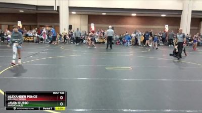 85 lbs Quarterfinal - Javen Russo, Untouchables vs Alexander Ponce, Bulldog Premier