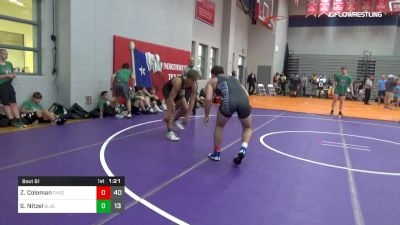 185 lbs Rr Rnd 6 - Zane Coleman, Choctaw, OK vs Seth Nitzel, Blue Valley SW