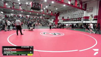 113 lbs Semifinal - Syruss Flores, Paloma Valley vs Nathan Itchon, Long Beach Poly