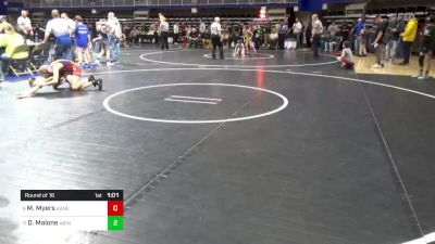 80 lbs Round Of 16 - Mason Myers, Kane vs Dane Malone, Abington Heights