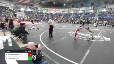 54 lbs Semifinal - Anthony Salinas Lenox, Pomona Elite vs Ayden Calderon, Bear Cave