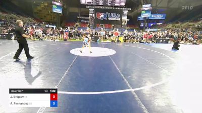 100 lbs Cons 16 #2 - Jackson Shipley, Texas vs Angel Fernandez, Colorado