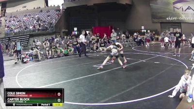 100 lbs Round 2 (6 Team) - Cole Simon, Kansas Copperhead vs Carter Block, Kansas Python