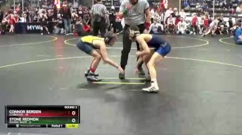92 lbs Round 2 (4 Team) - Connor Berden, Clarkston vs Stone Redmon, Dundee White