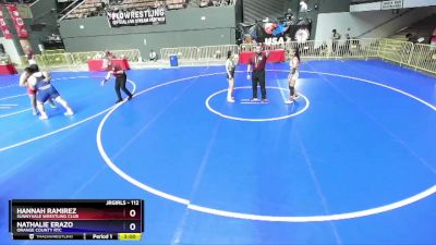 112 lbs 5th Place Match - Hannah Ramirez, Sunnyvale Wrestling Club vs Nathalie Erazo, Orange County RTC