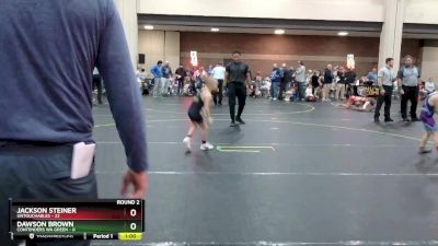 55 lbs Round 2 (8 Team) - Jackson Steiner, Untouchables vs Dawson Brown, Contenders WA Green