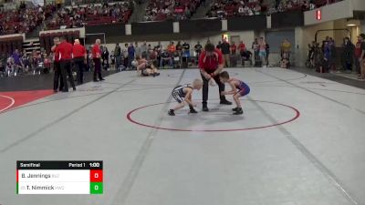 40 lbs Semifinal - Tyson Nimmick, Havre Wrestling Club vs Blake Jennings, Buzzsaw