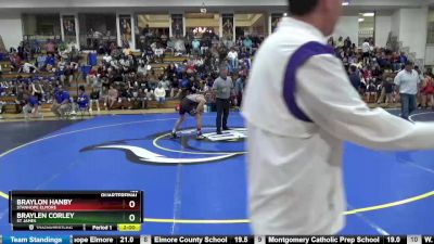 122 lbs Quarterfinal - Braylen Corley, St James vs Braylon Hanby, Stanhope Elmore