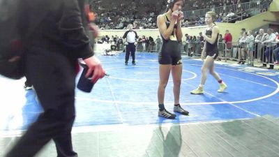 101 lbs Quarterfinal - Claire Lancaster, Norman Jr High vs Jocelyn Lopez, Jay Wrestling Club