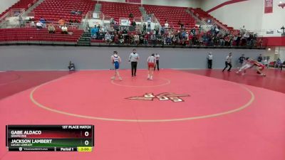 120 lbs 1st Place Match - Jackson Lambert, Lucas Lovejoy vs Gabe Aldaco, Grapevine