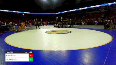 150 lbs Round Of 16 - Giovanni Ruiz, Wasco vs Anthony Berg, Whitney